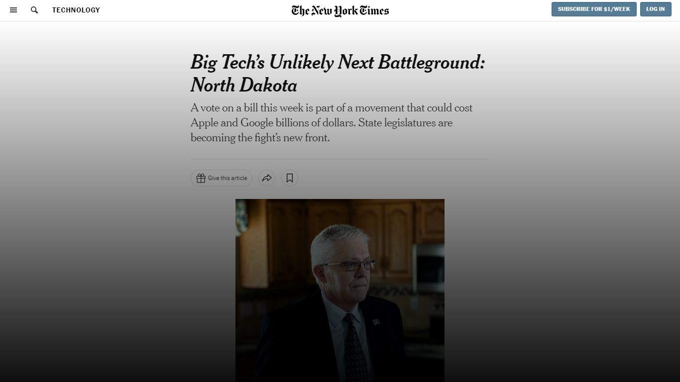 Big Tech’s Unlikely Next Battleground: North Dakota